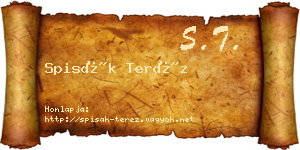 Spisák Teréz névjegykártya